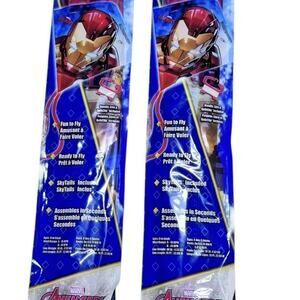 2-Pack Marvel Iron Man SkyDiamond Kite 23″ – Handle, Line & Skytail Included New